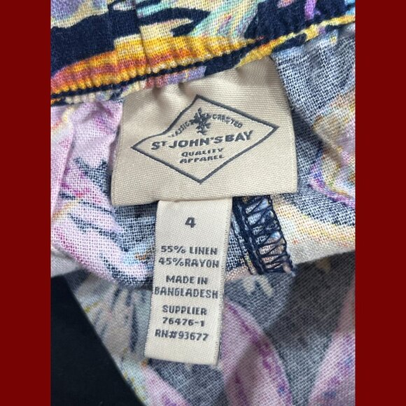 St. John's Bay - Women's Mid-Rise Skort - Floral - 4 - Picture 11 of 16